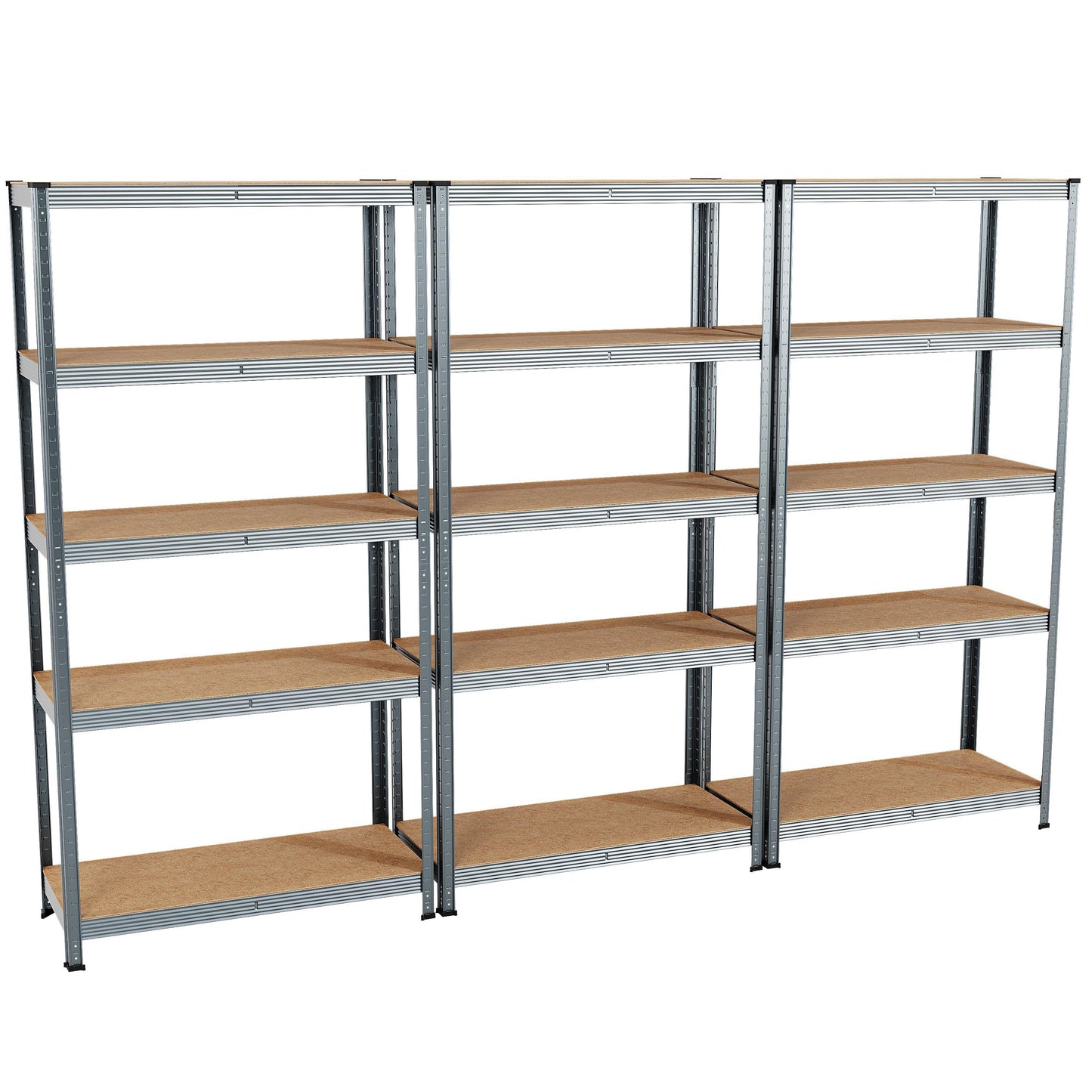 Lassic 5 Tier Heavy Duty Steel Garage Shelving - 3 Bay
