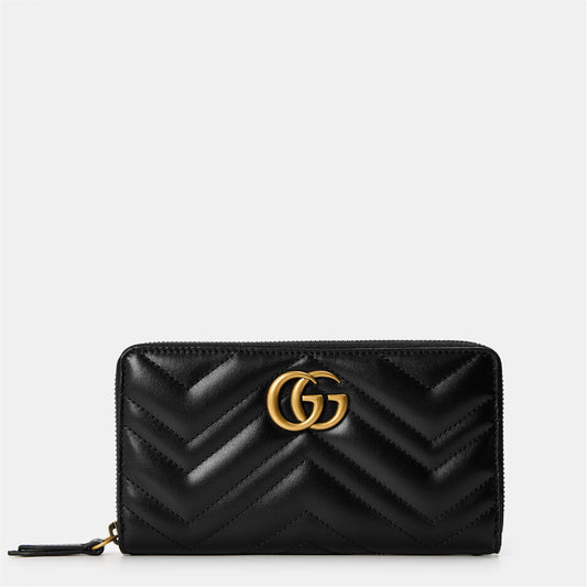 Women's Leather GG Marmont Zip Around Wallet