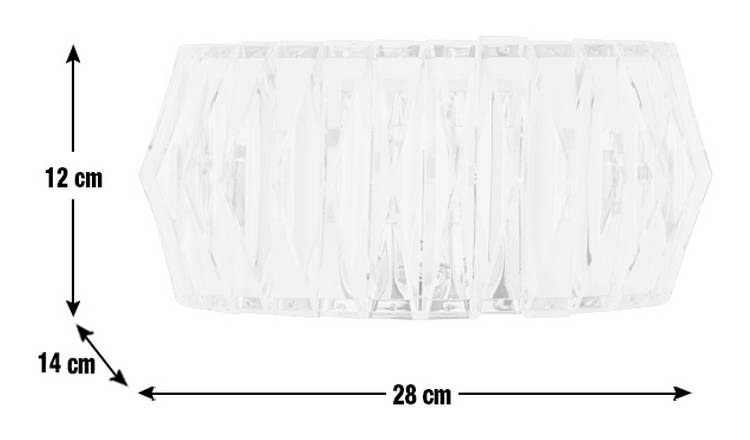 Argos Home Prism Chrome Wall Light - Clear