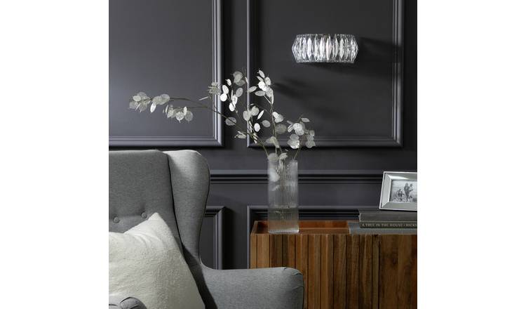 Argos Home Prism Chrome Wall Light - Clear