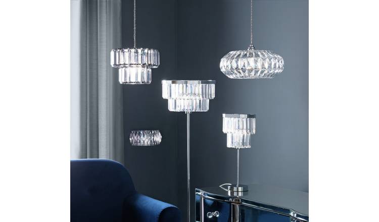 Argos Home Prism Chrome Wall Light - Clear