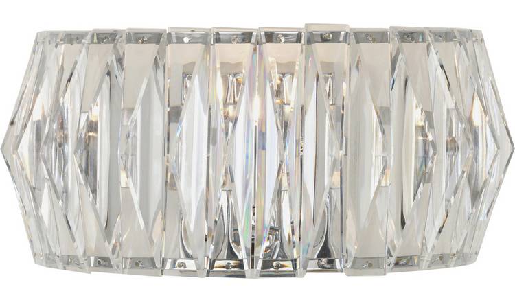 Argos Home Prism Chrome Wall Light - Clear