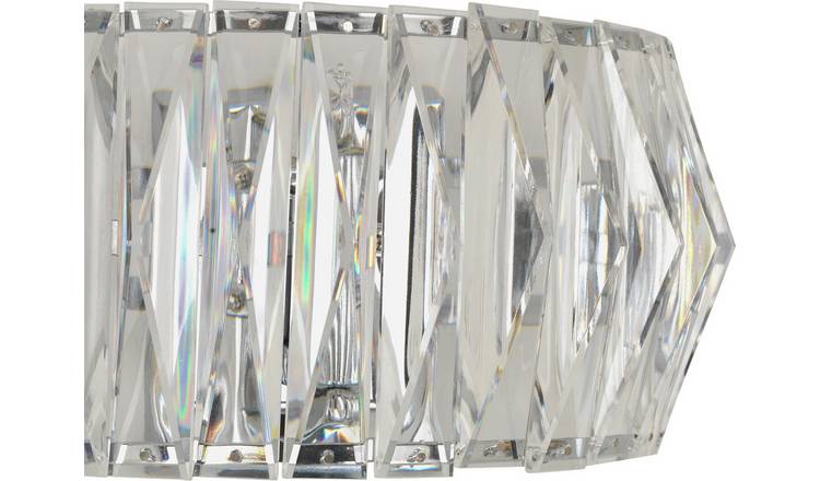 Argos Home Prism Chrome Wall Light - Clear