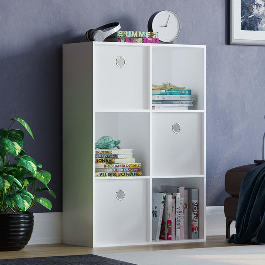 Lassic 2x3 Cube Storage Unit (W) + Set of 3 Storage Cubes