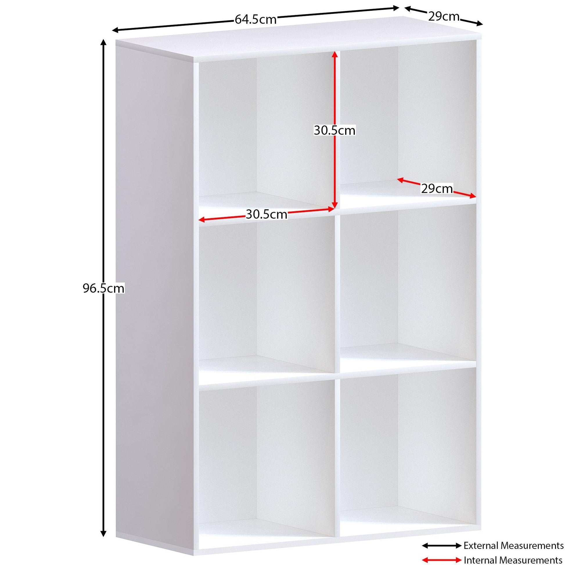 Lassic 2x3 Cube Storage Unit (W) + Set of 3 Storage Cubes