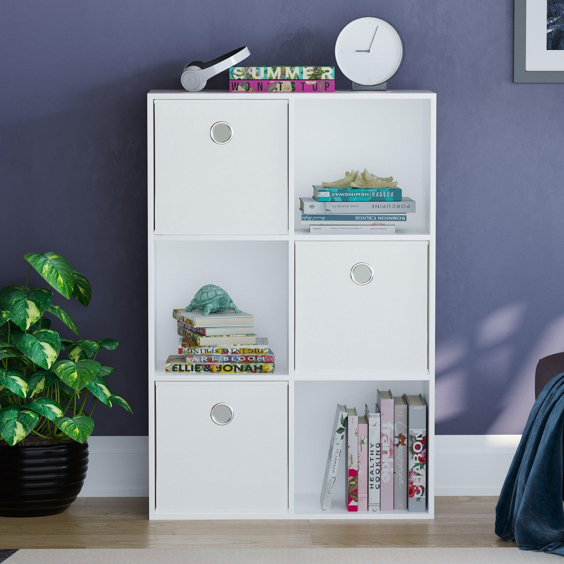 Lassic 2x3 Cube Storage Unit (W) + Set of 3 Storage Cubes