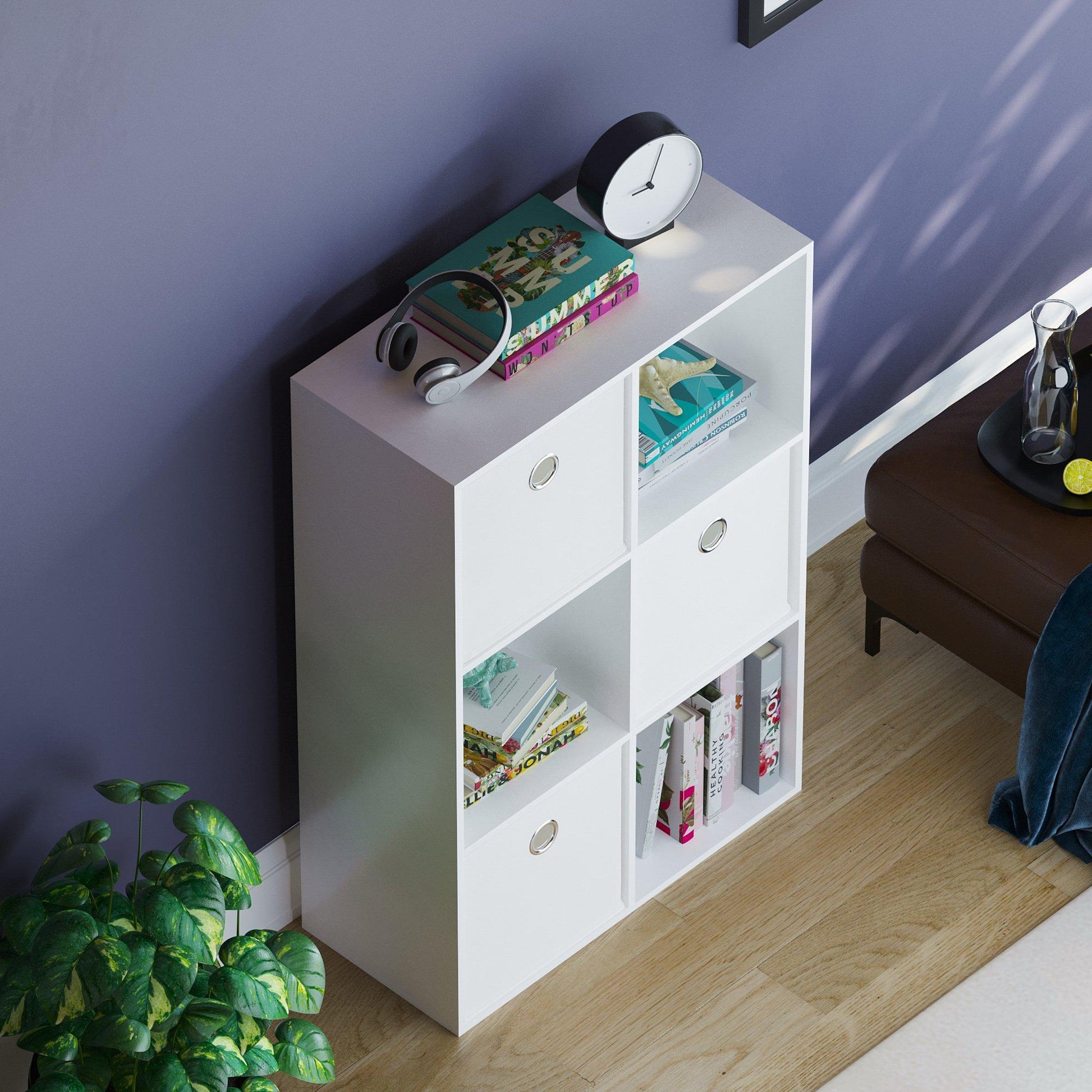 Lassic 2x3 Cube Storage Unit (W) + Set of 3 Storage Cubes