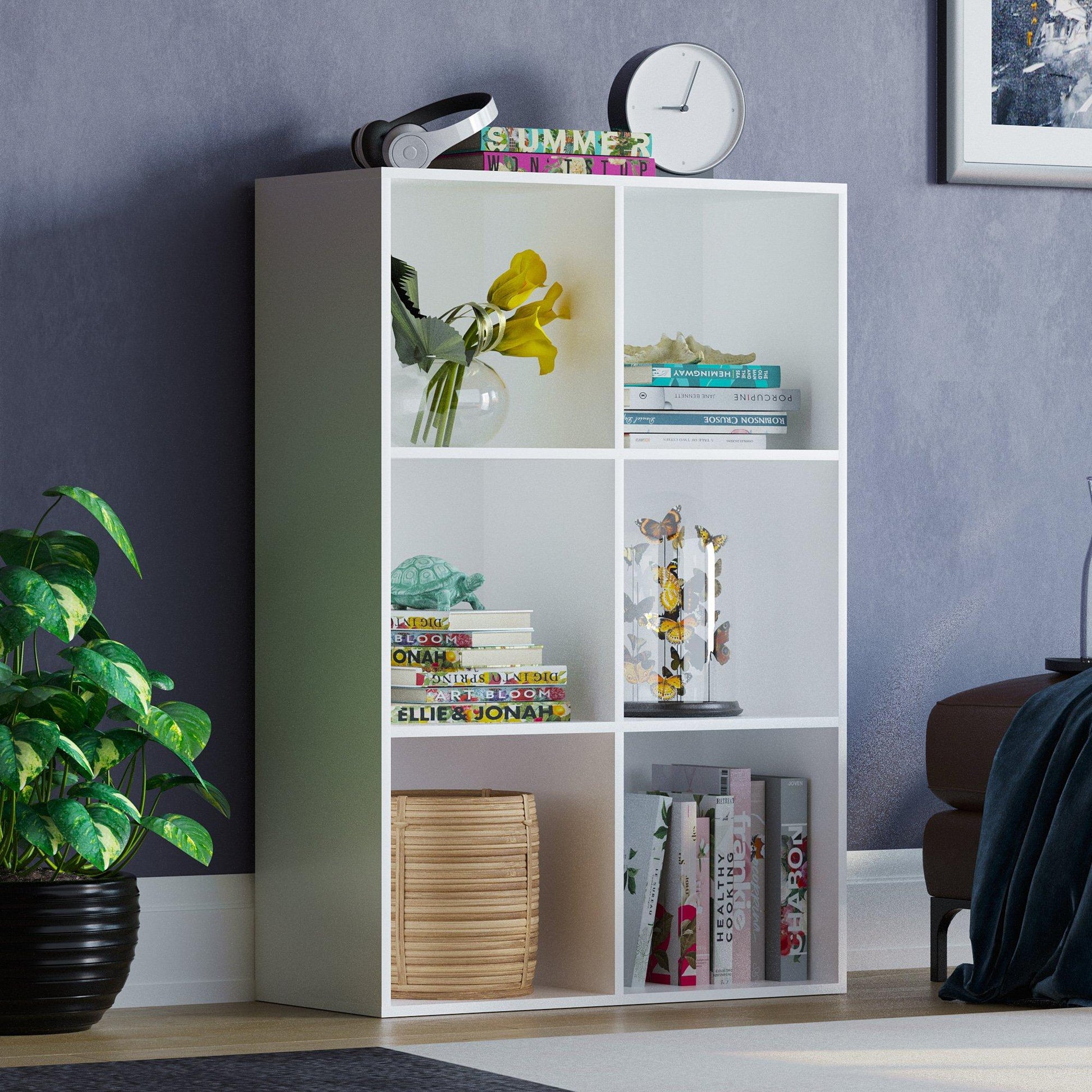 Lassic 2x3 Cube Storage Unit (W) + Set of 3 Storage Cubes