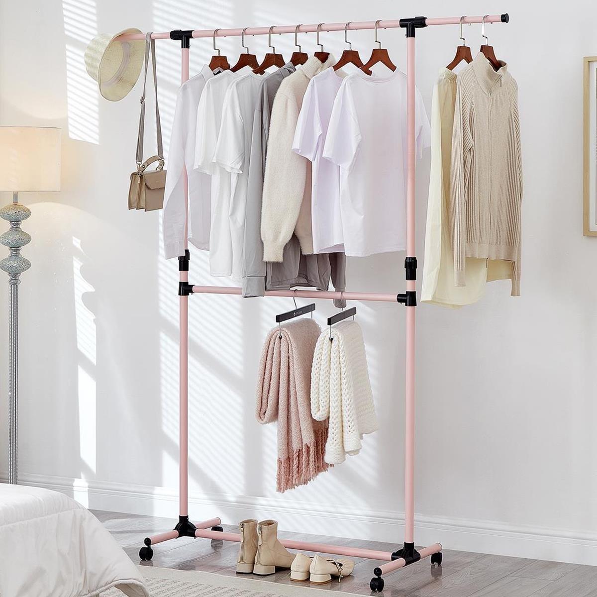 House of Home 2 Tier Clothes Rail Pink