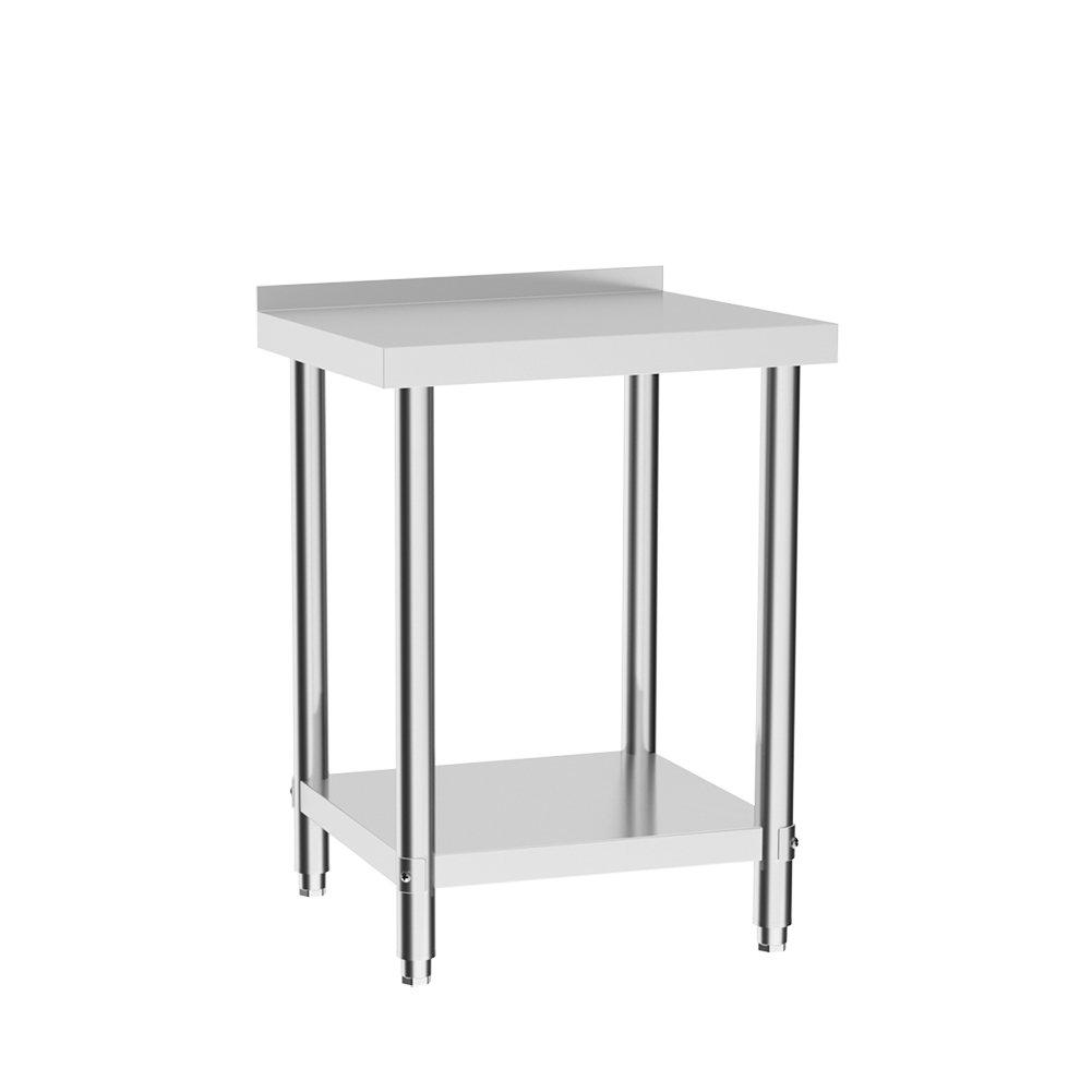 Kabinet UK 60cm 2 Tier Stainless Steel Table with Backsplash