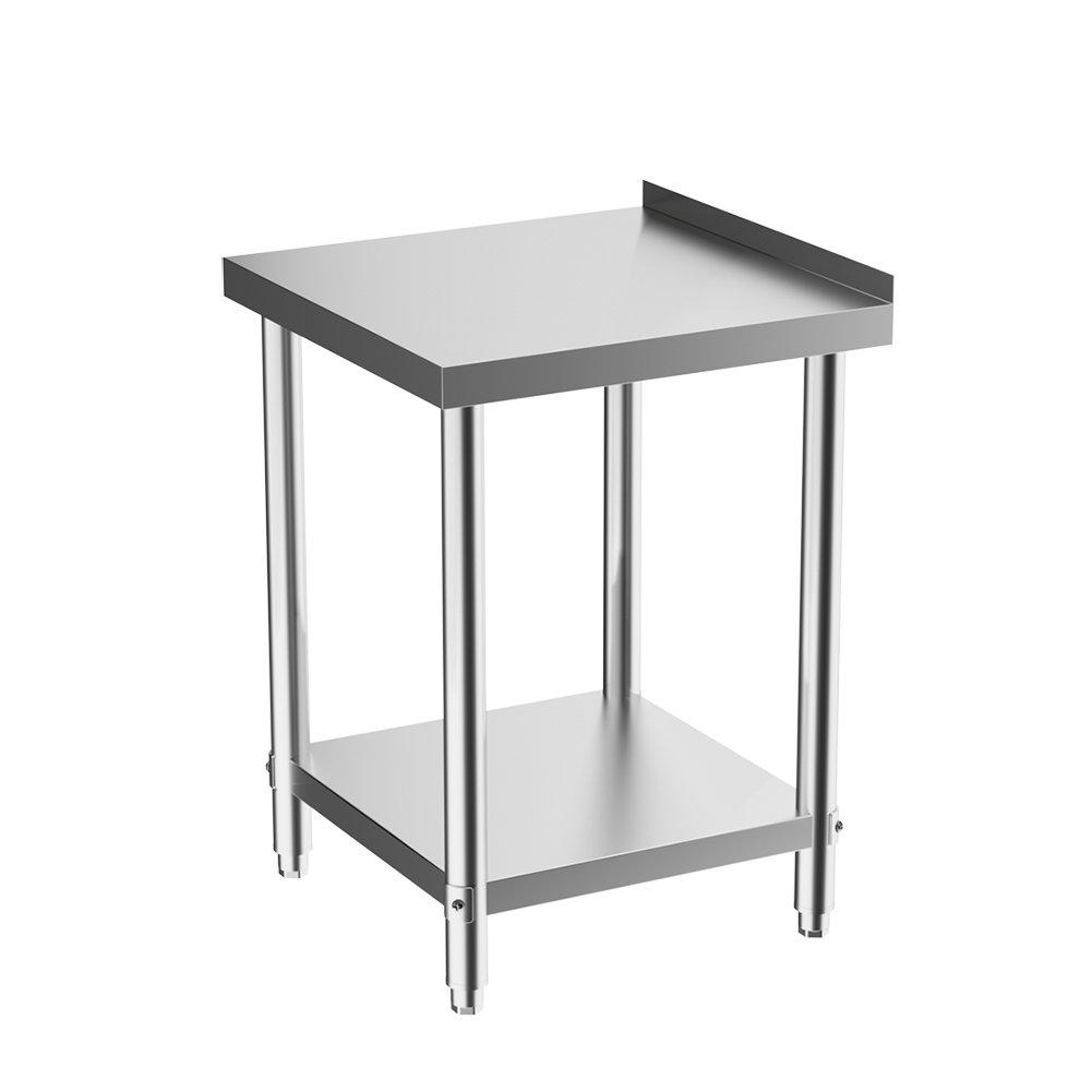 Kabinet UK 60cm 2 Tier Stainless Steel Table with Backsplash