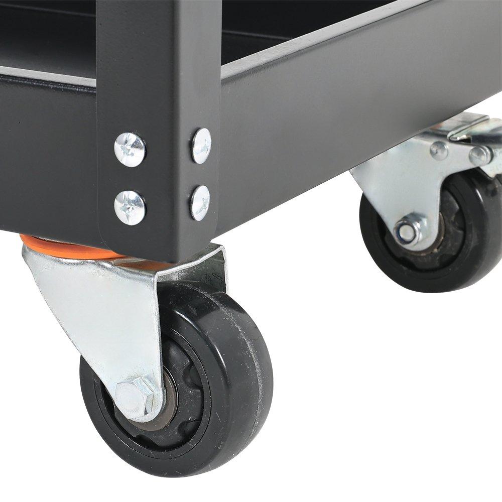 Breeins 3-Tier Rolling Tool Cart with Lockable Drawer