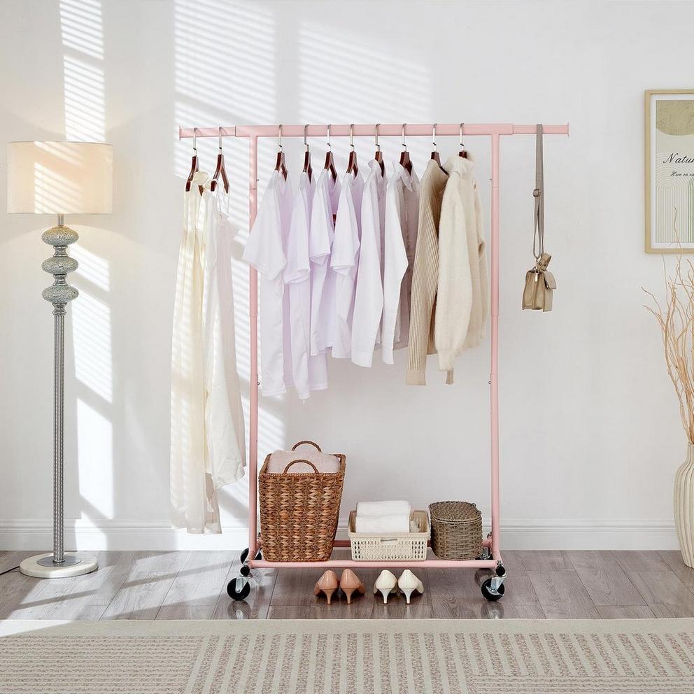 House of Home Pink Heavy Duty Clothes rail