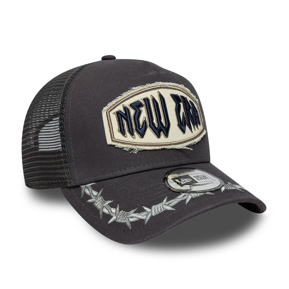 New Era Distressed Patch Adjustable Trucker Cap
