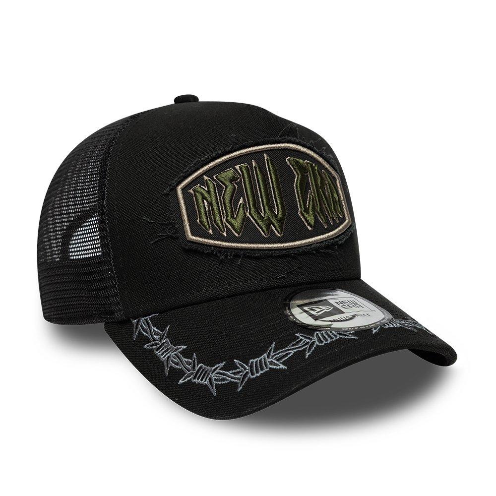 New Era Distressed Patch Adjustable Trucker Cap