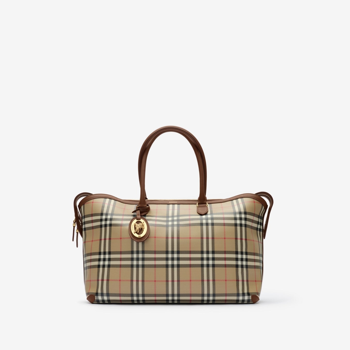 Medium Check Zip Tote