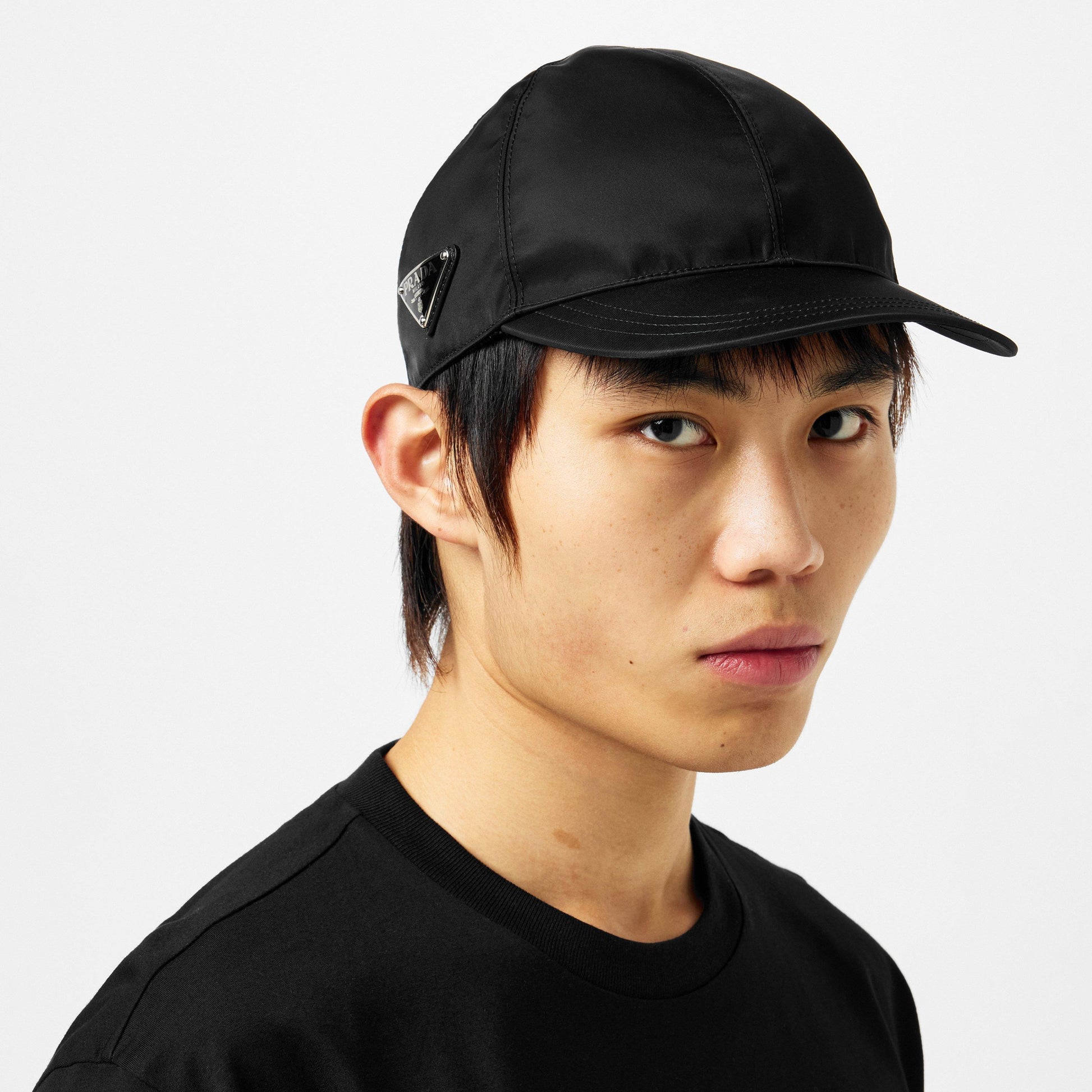 Prada Men'S Logo Re-Nylon Baseball Cap