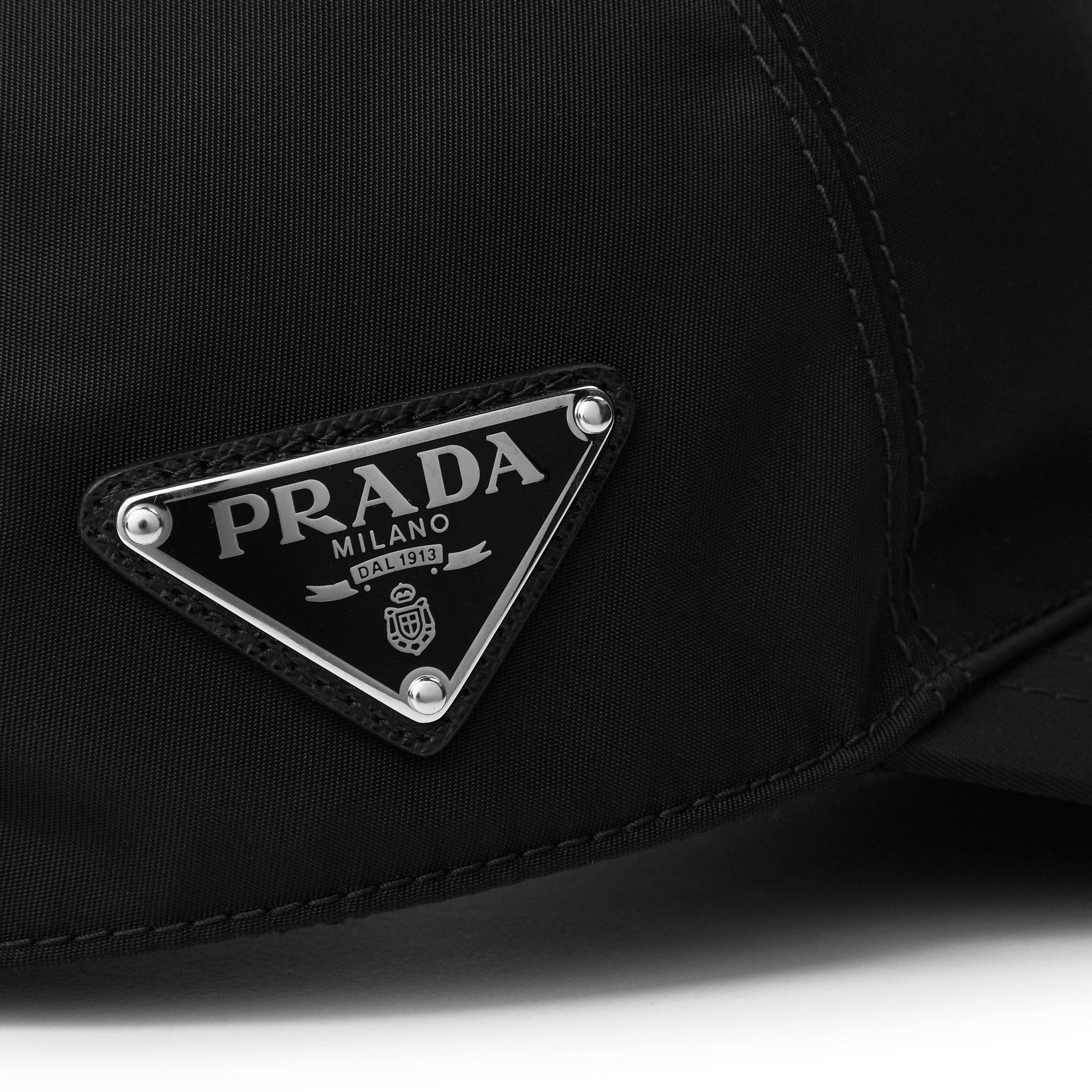 Prada Men'S Logo Re-Nylon Baseball Cap