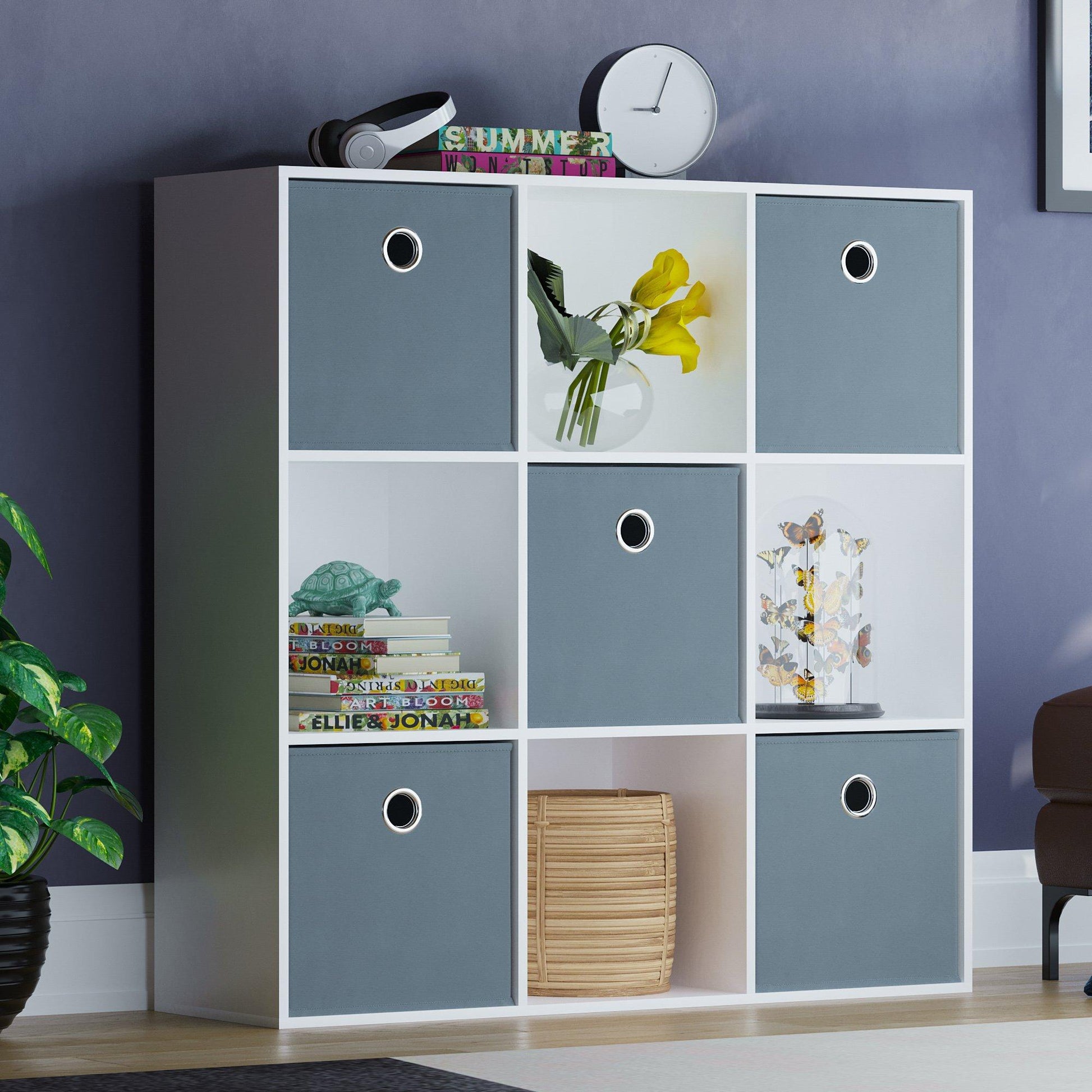 Lassic 3x3 Cube Storage Unit (W) + Set of 5 Storage Cubes