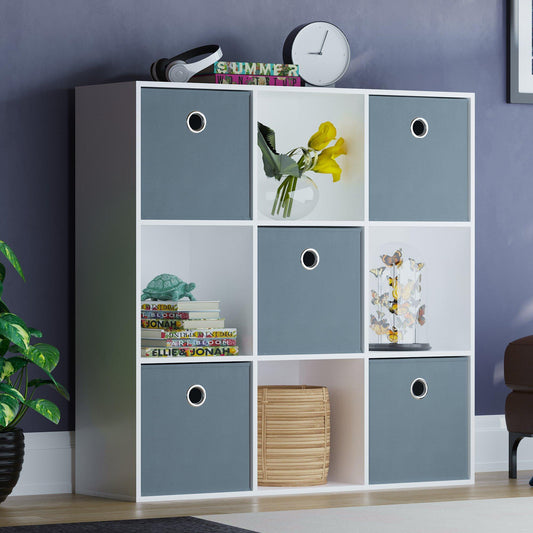 Lassic 3x3 Cube Storage Unit (W) + Set of 5 Storage Cubes