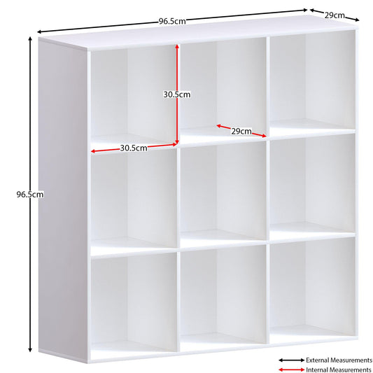Lassic 3x3 Cube Storage Unit (W) + Set of 5 Storage Cubes