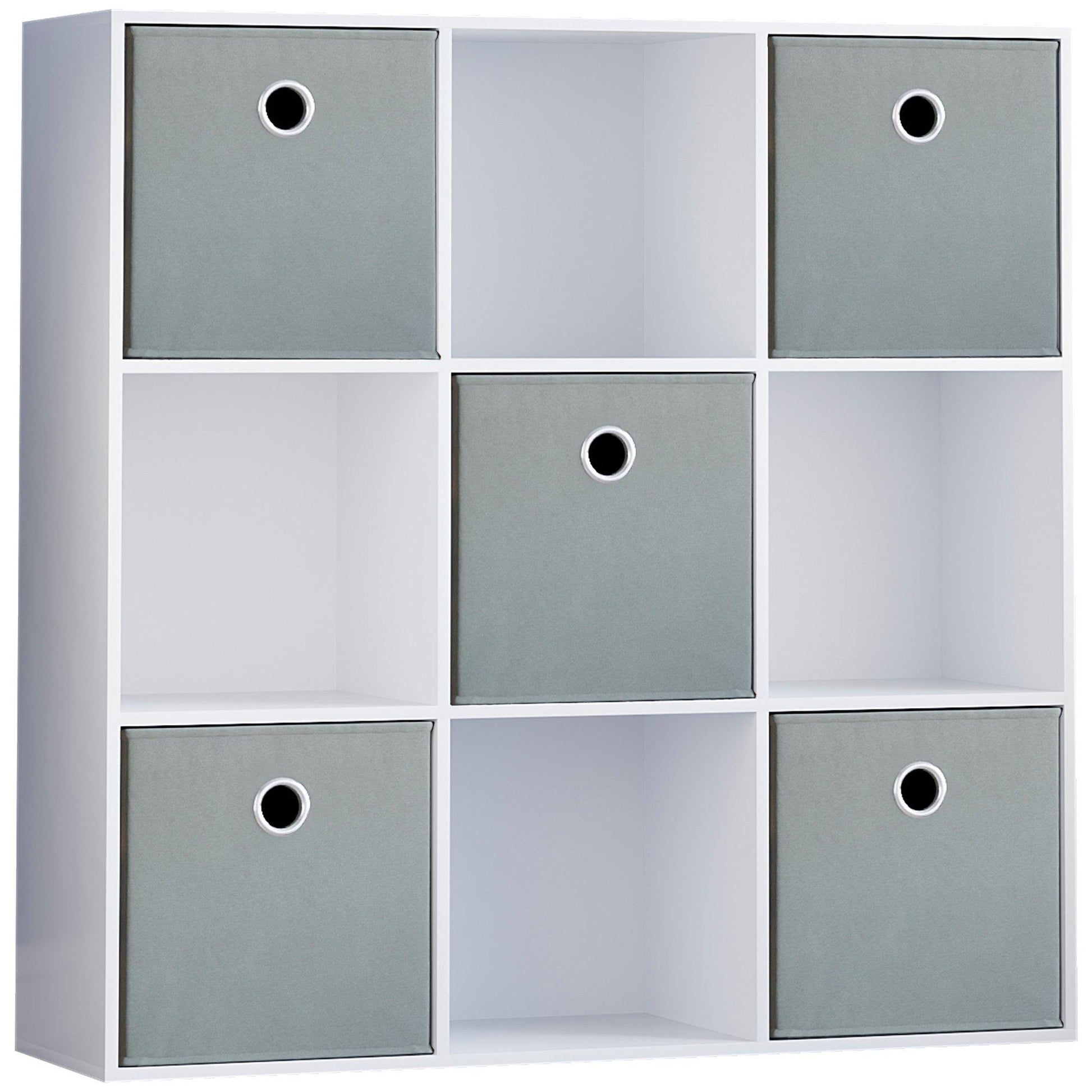Lassic 3x3 Cube Storage Unit (W) + Set of 5 Storage Cubes