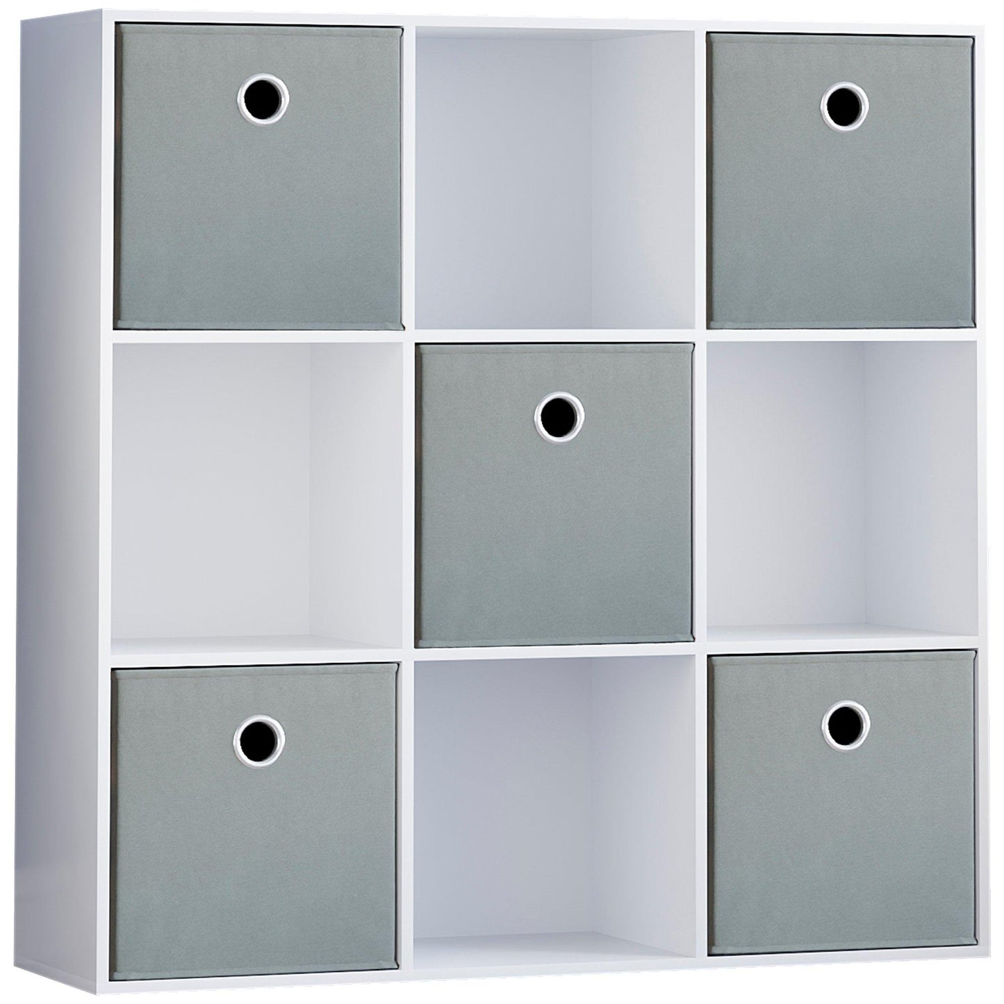 Lassic 3x3 Cube Storage Unit (W) + Set of 5 Storage Cubes
