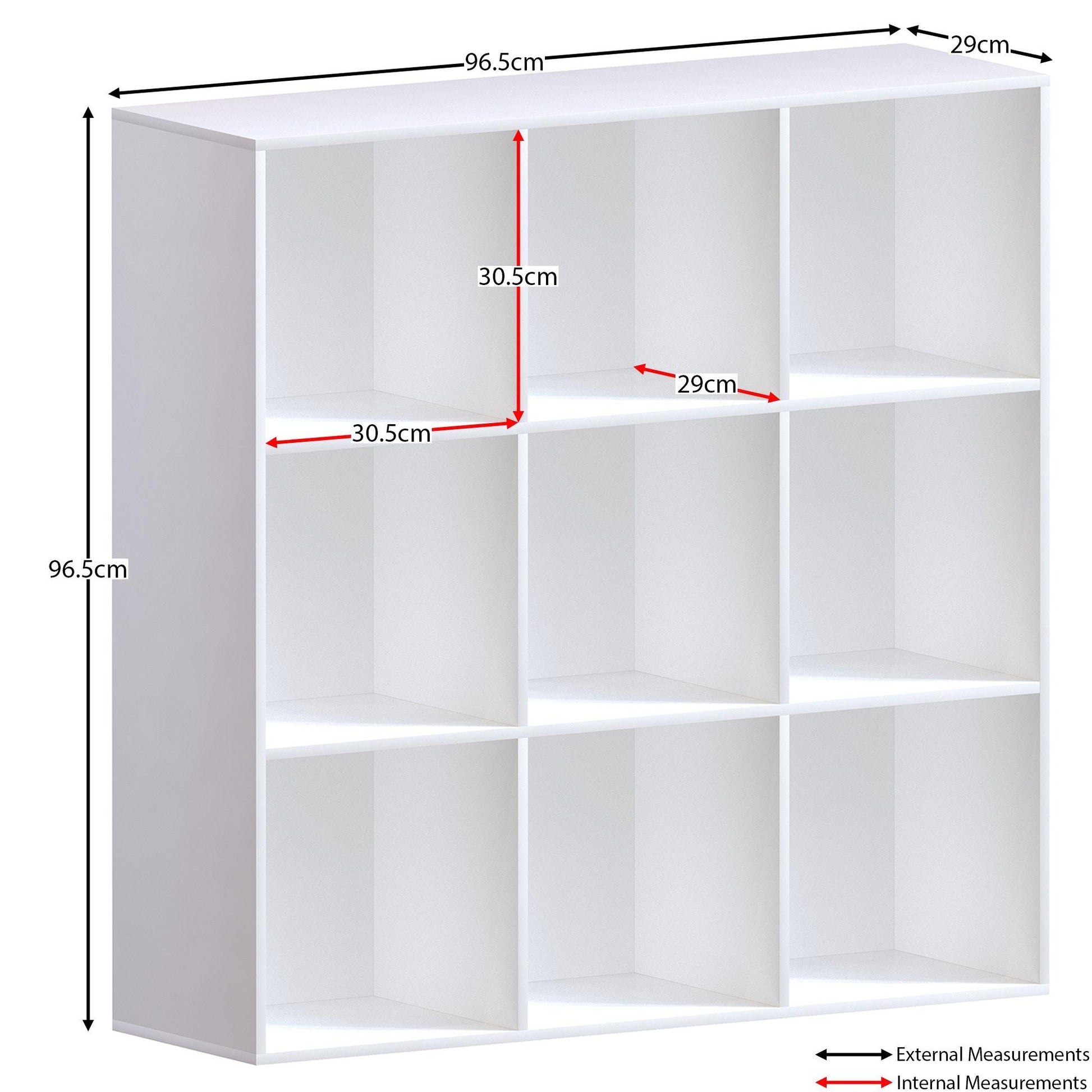 Lassic 3x3 Cube Storage Unit (W) + Set of 5 Storage Cubes