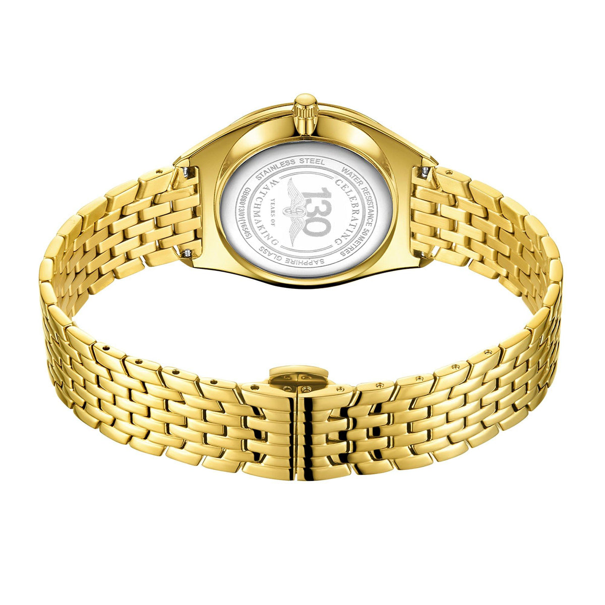 Rotary Mens Ultra Slim Gold SS Bracelet Watch