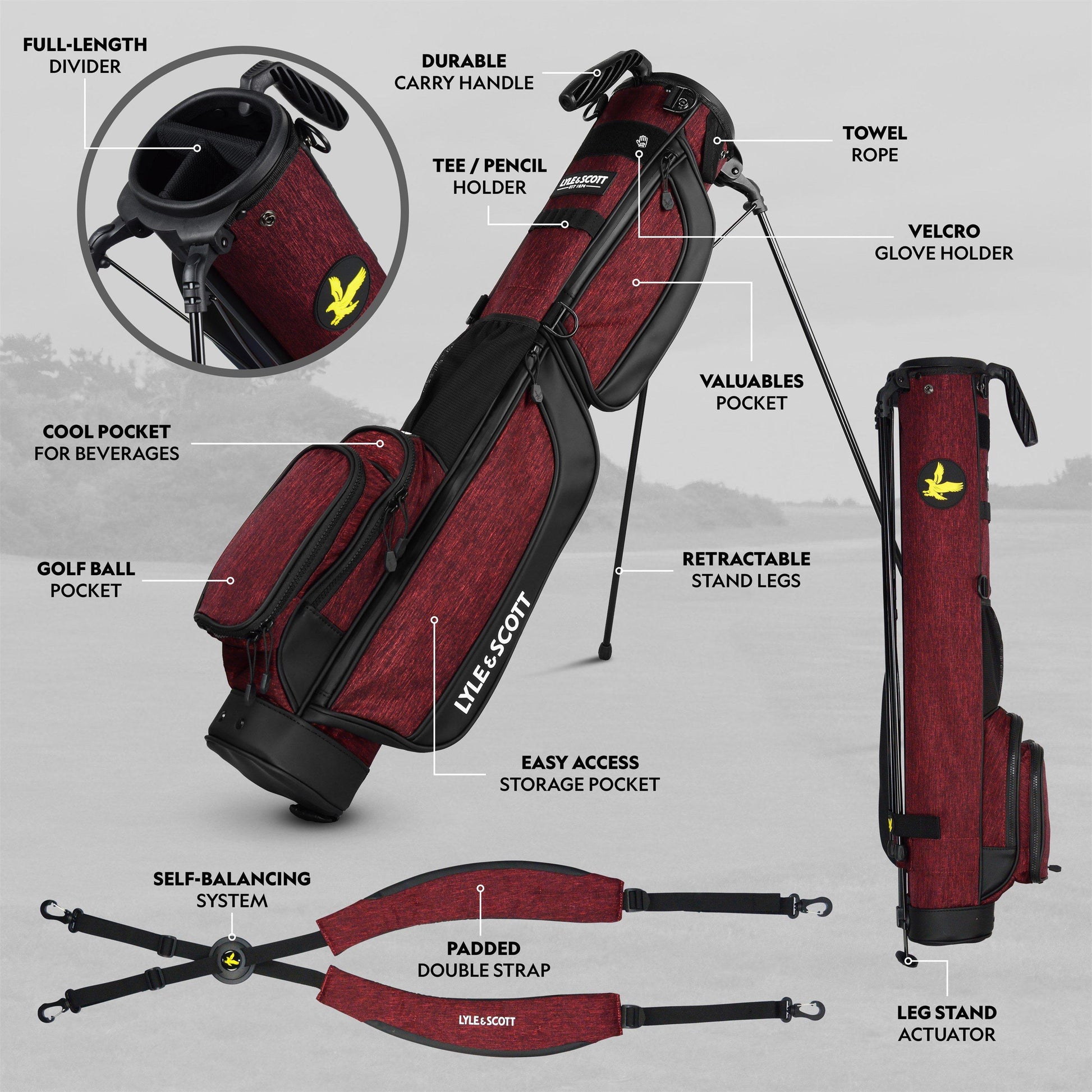 Lyle and Scott Gleneagle 5.3'' Golf Stand Bag