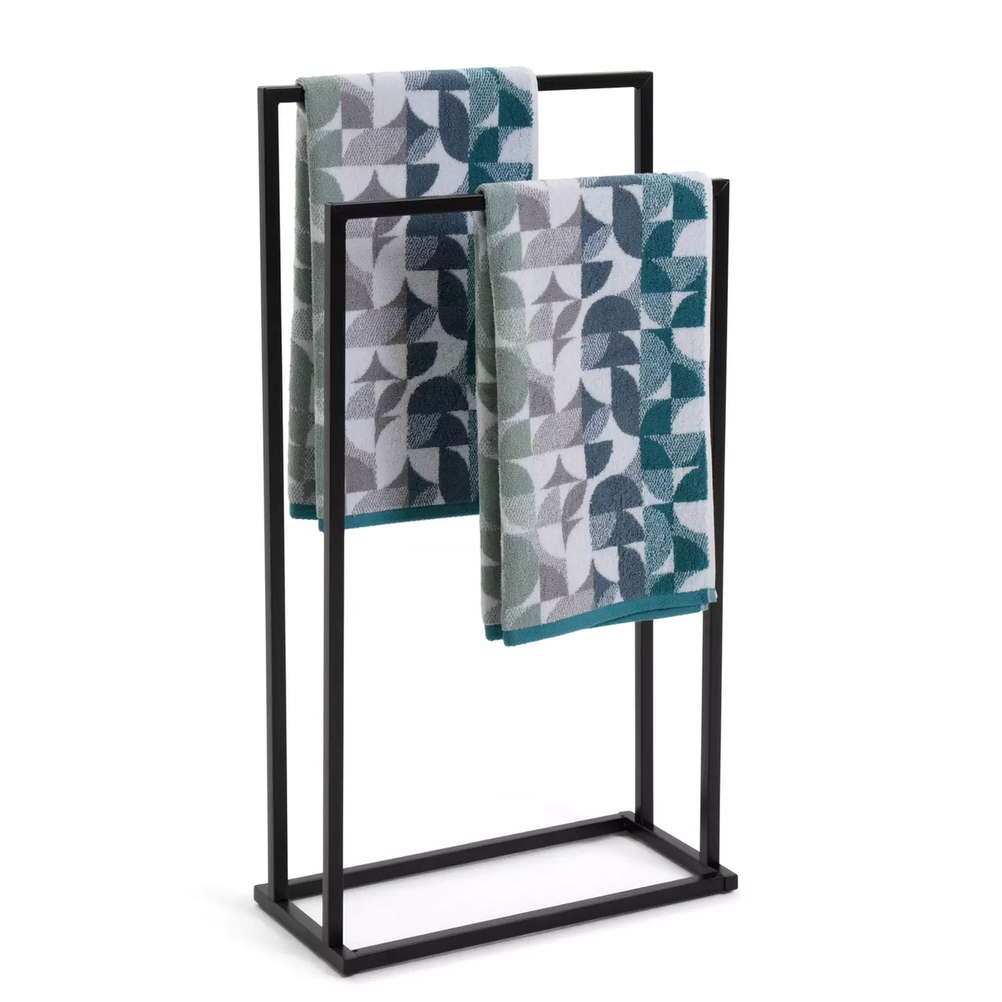 Habitat 2 Tier Freestanding Towel Rail - Black