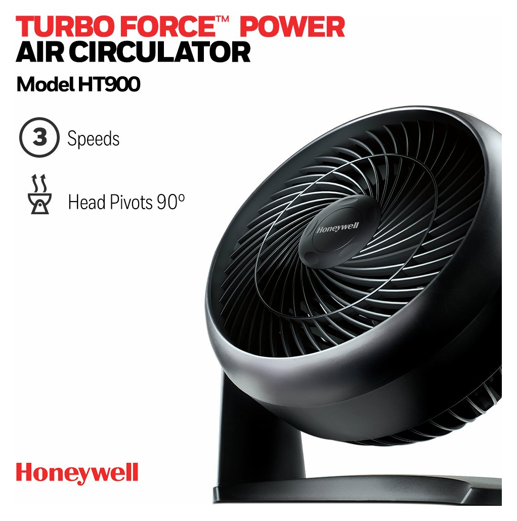 Honeywell Turbo Black Desk Fan - 10 Inch