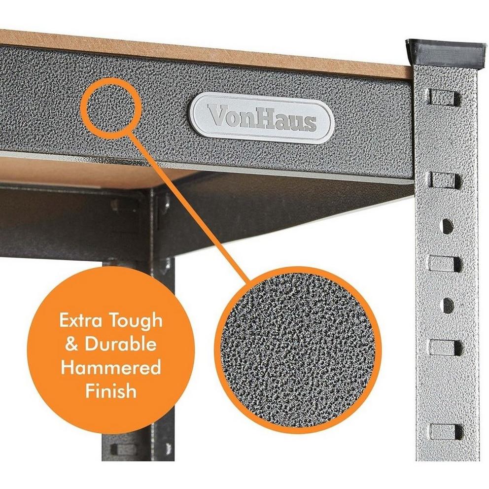 VonHaus - 1.8M 5 Tier Racking Hammerite