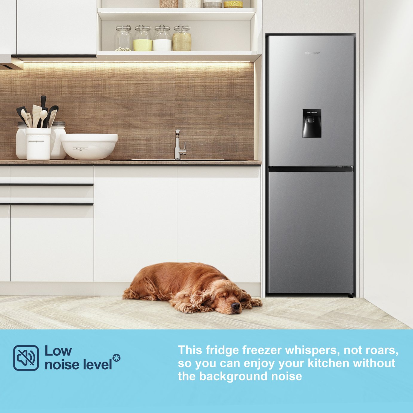 Fridgemaster MC55240DES Freestanding Fridge Freezer - Silver