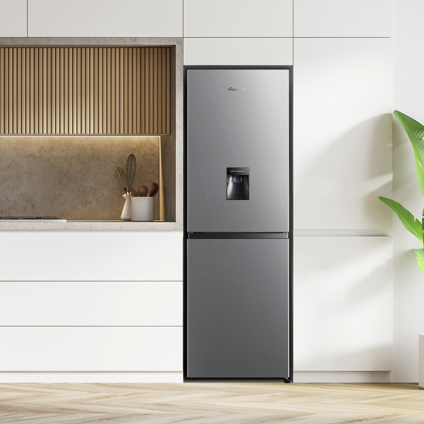 Fridgemaster MC55240DES Freestanding Fridge Freezer - Silver