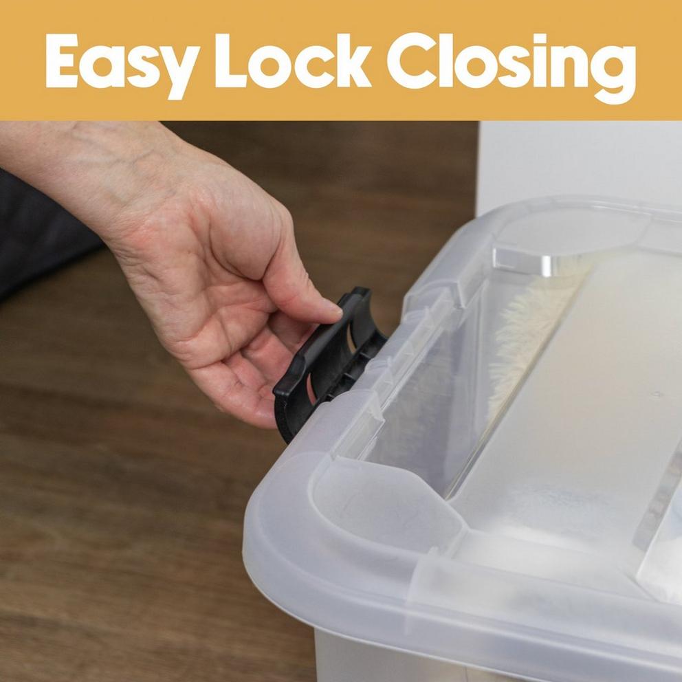 JVL Clip Lid Plastic S/Box 6Wheels - 60L S/4