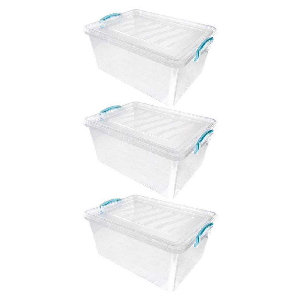 JVL Clip Lid Plastic Storage Boxes 25L - S/3