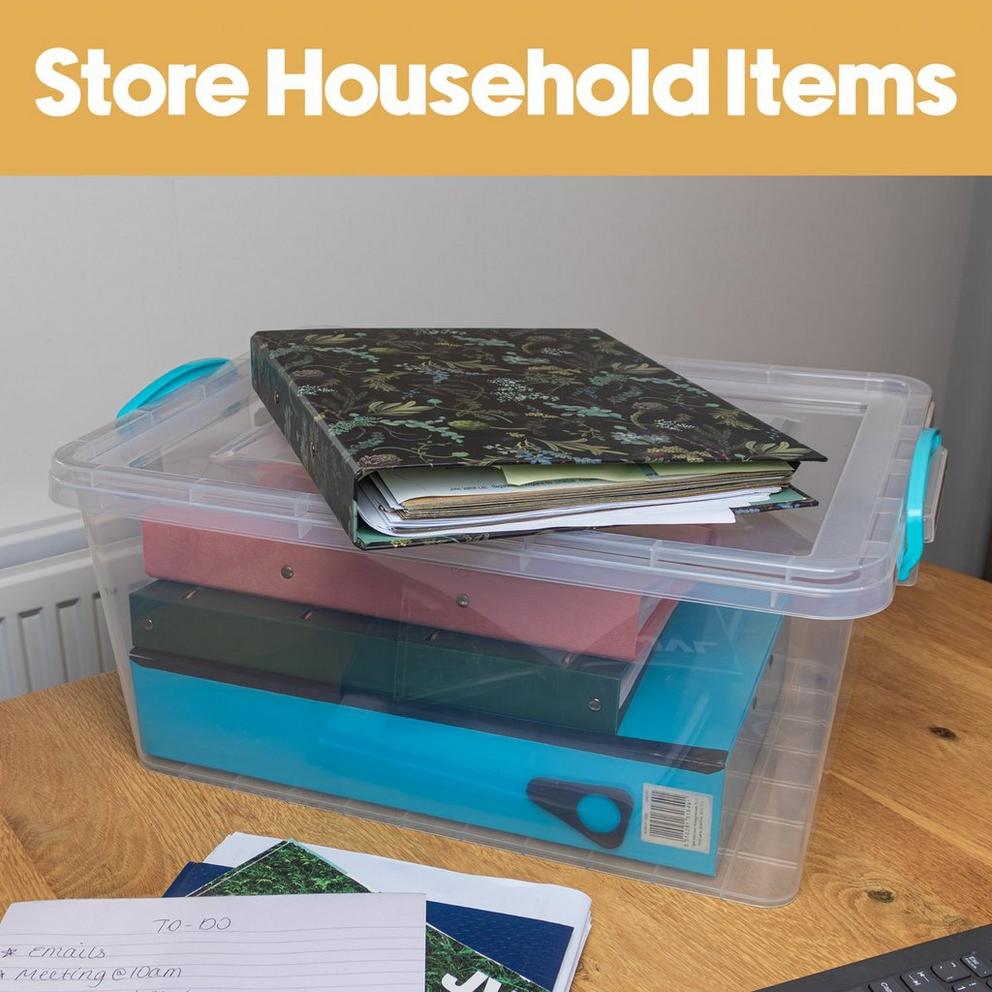JVL Clip Lid Plastic Storage Boxes 25L - S/3