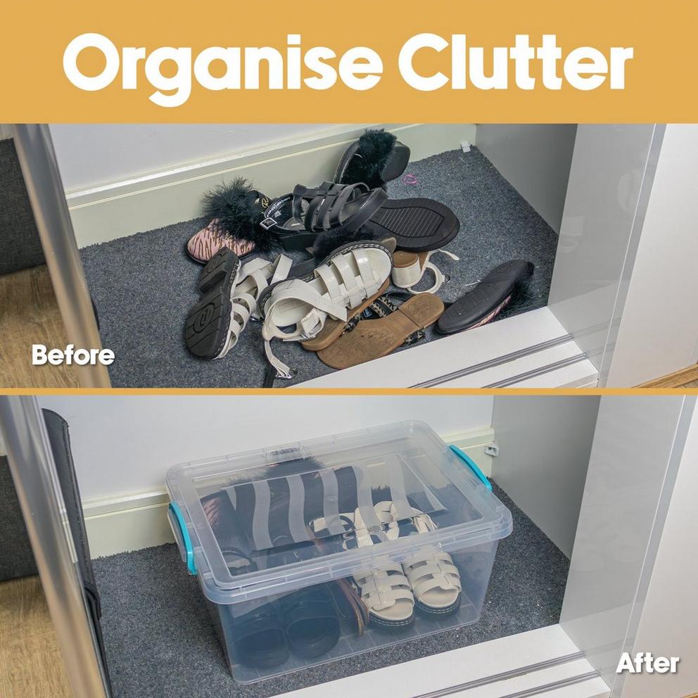 JVL Clip Lid Plastic Storage Boxes 25L - S/3