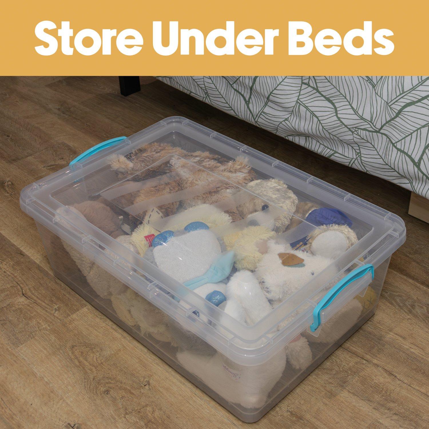 JVL Clip Lid Storage Box+6 Wheels 30L - S/4