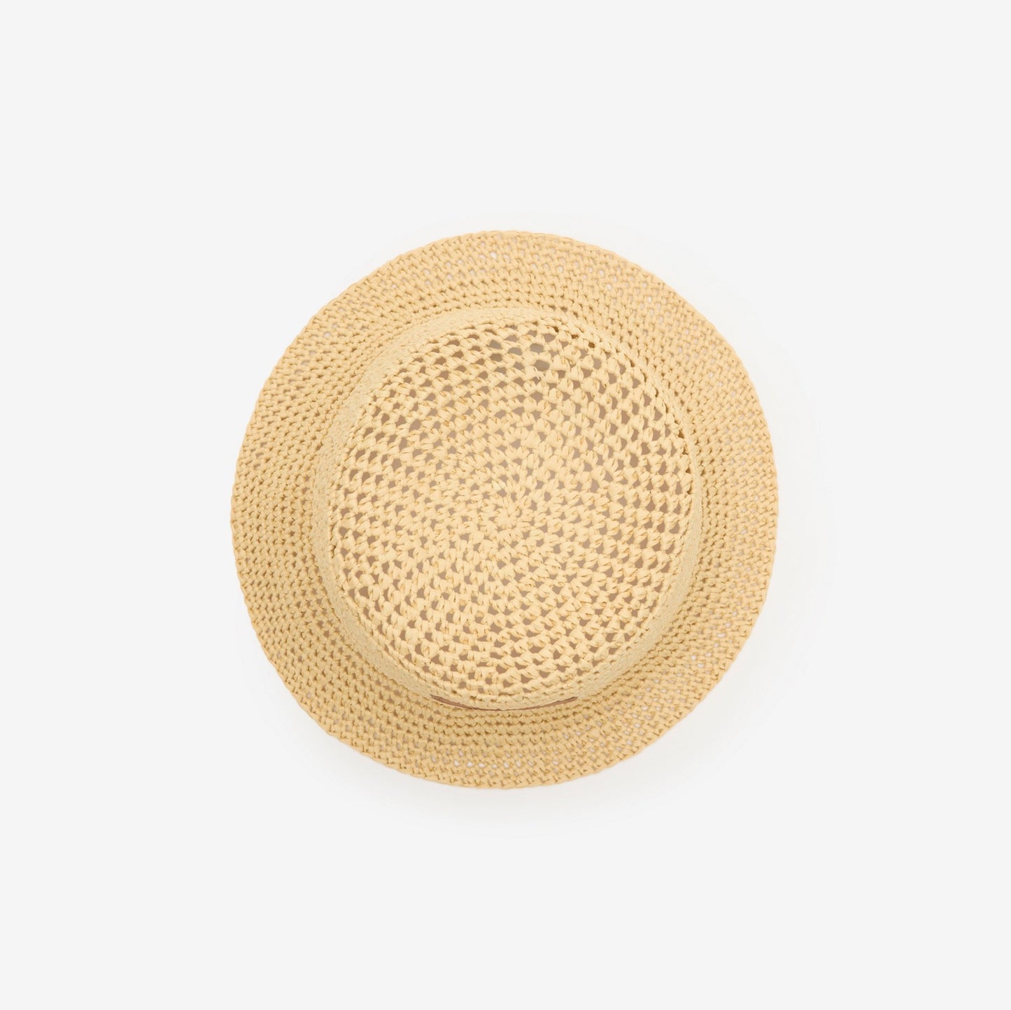 Knight Stamp Raffia-effect Bucket Hat