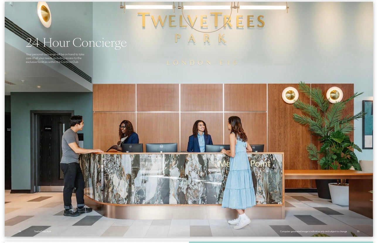 Twelvetrees Park  — Suite 1 2 and 3 Bedroom Ultra Luxury Homes — 24 Hr Concierge and World Class Amenities — West Ham London — E16