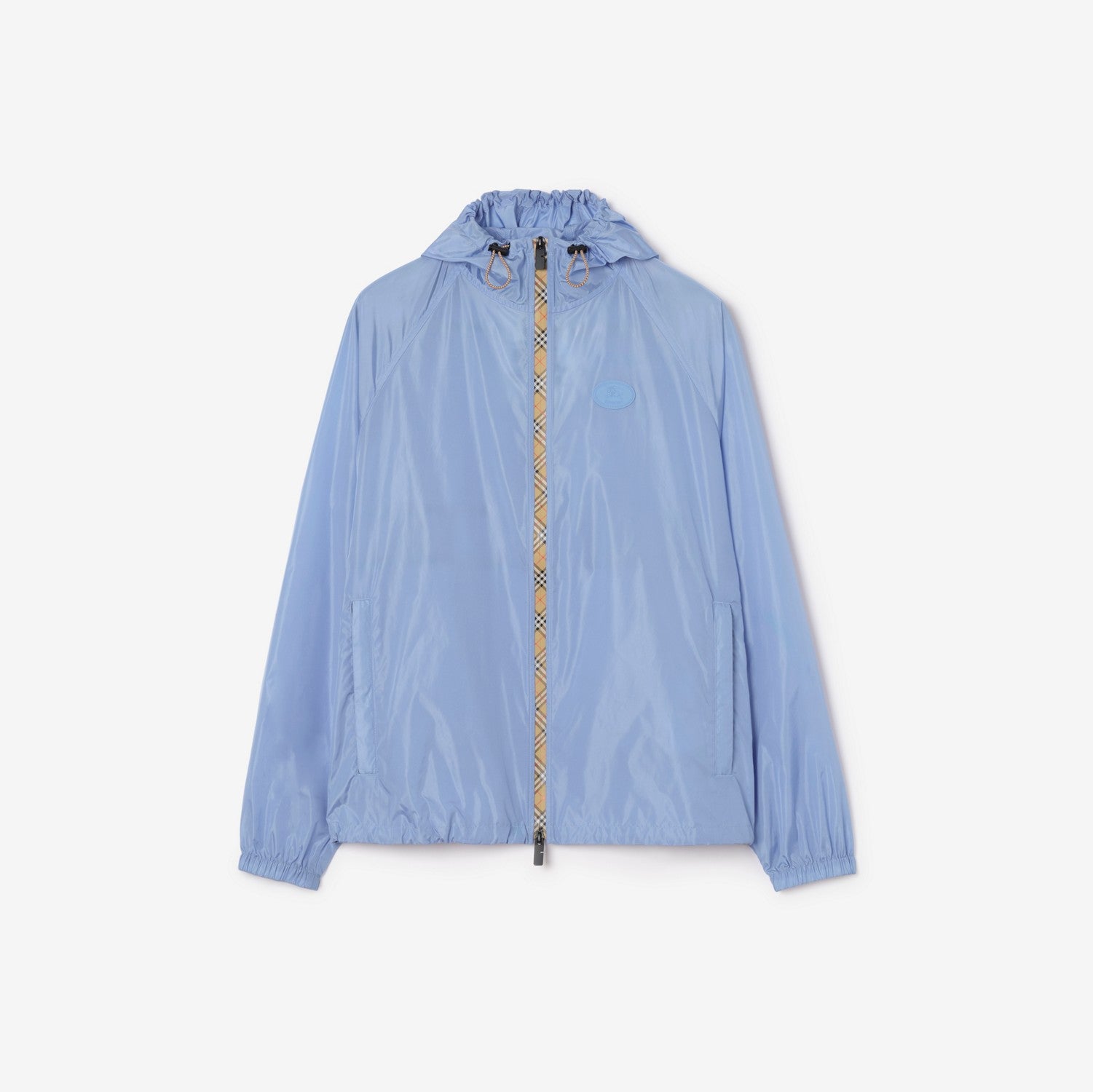 Checker-tape Nylon Hooded Jacket