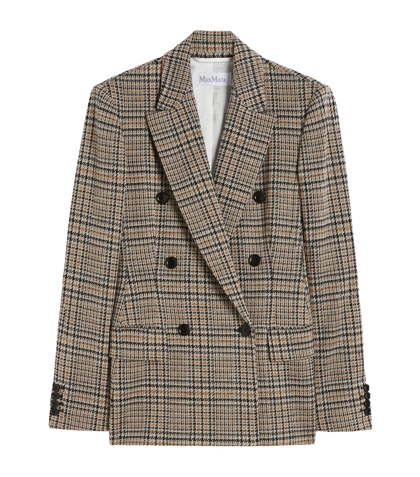 Max Mara Wool-Cotton Check Blazer
