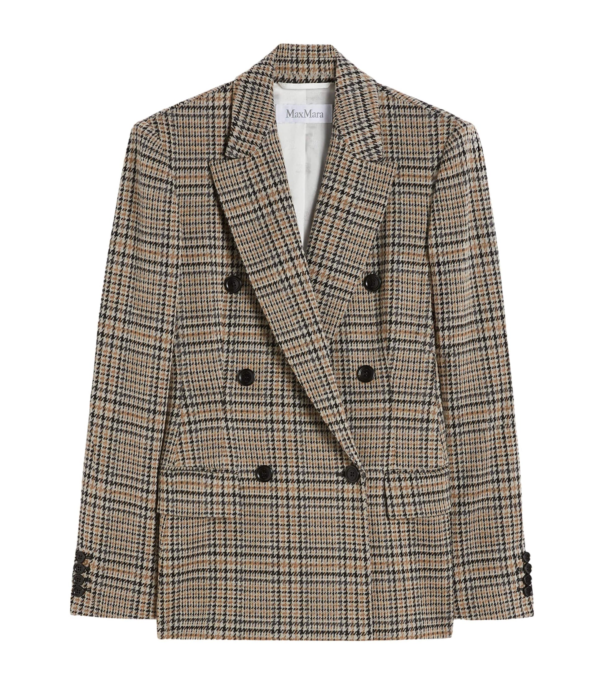Max Mara Wool-Cotton Check Blazer