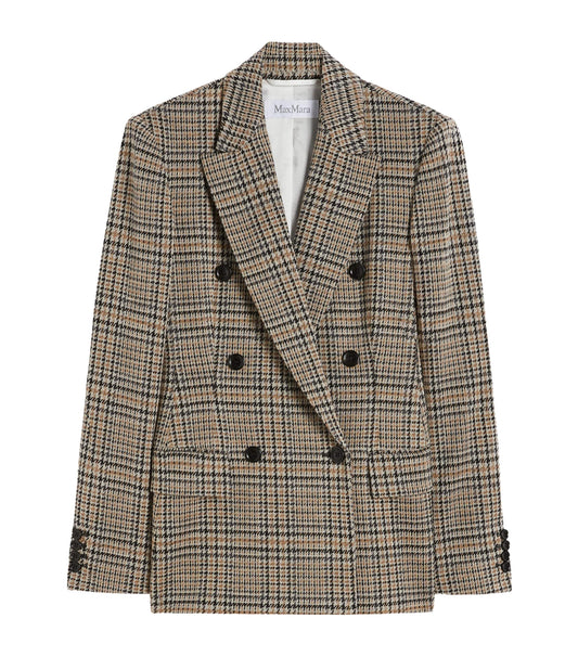 Max Mara Wool-Cotton Check Blazer
