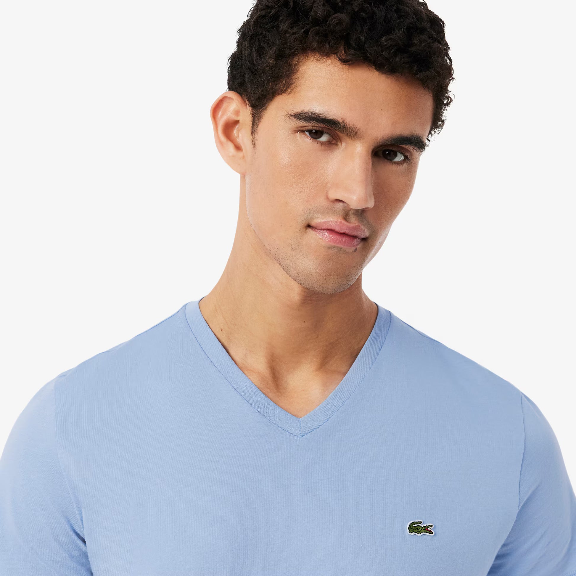Lightweight Cotton Pima V Neck T-shirt