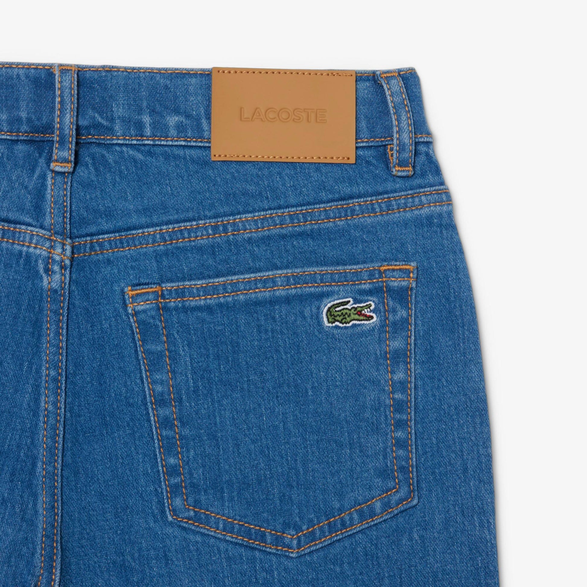 5-Pocket Stretch Denim Bermuda Shorts