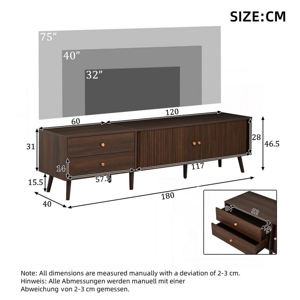 Urban Meuble Roller Shutter TV Stand Media Cabinet