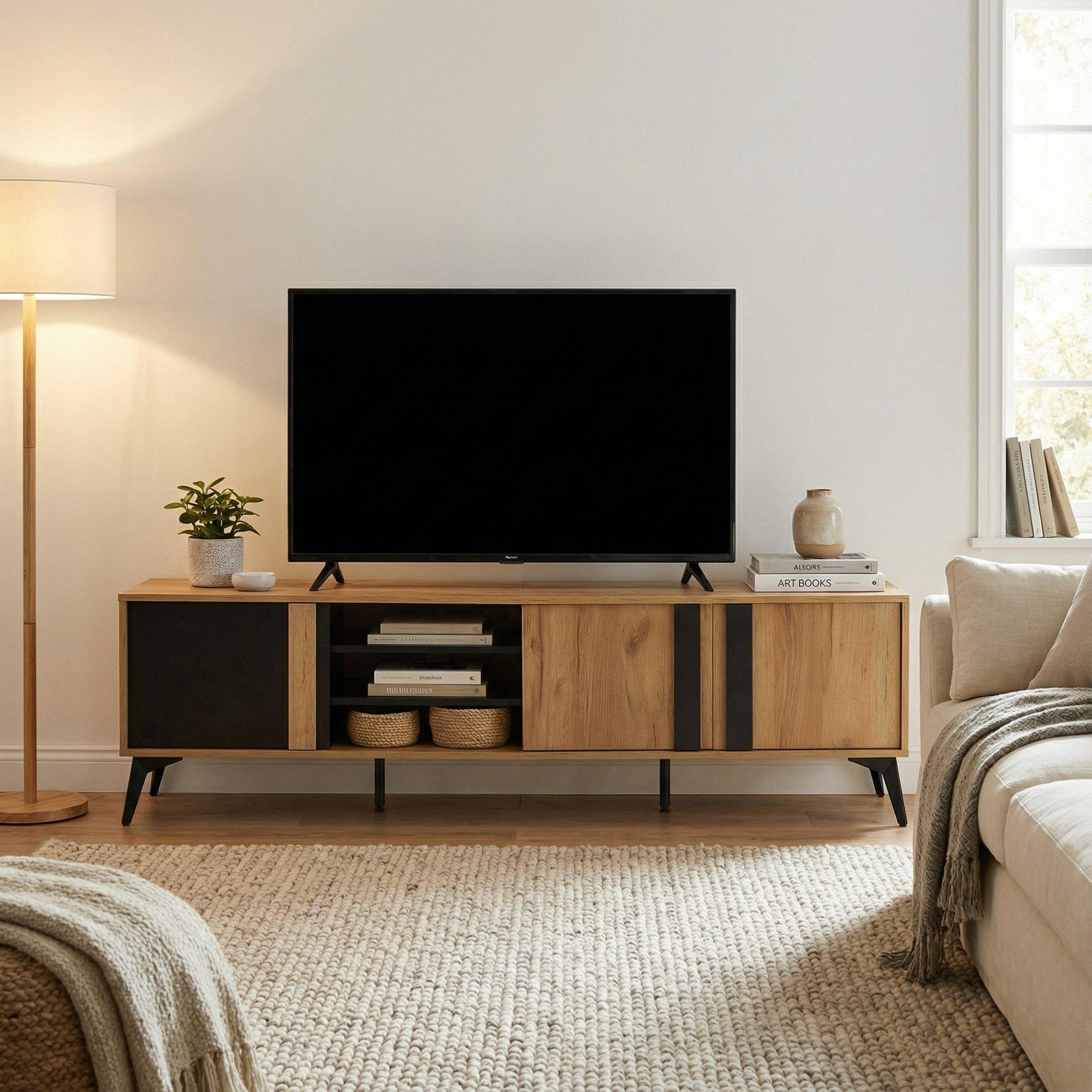 Urban Meuble Wood TV Stand Modern Design